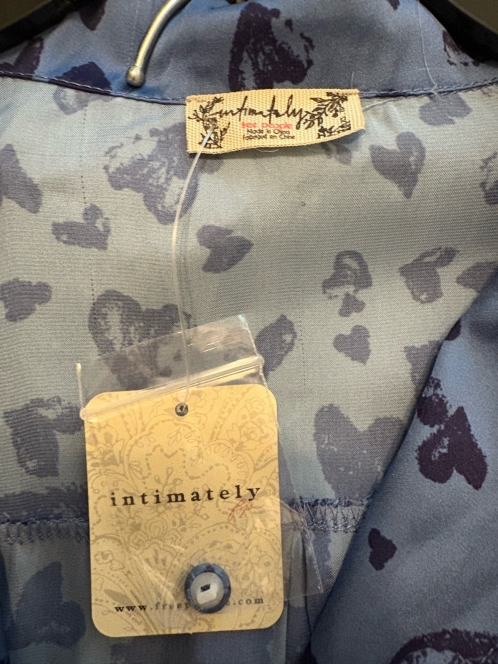 intimately FP Dreamy Blue Hearts Pajamas Set Size XS - Picture 4 of 6